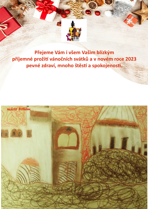 PF vytvořené žáky výtvarného oboru pro nový rok 2023 (VO)